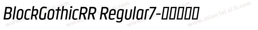 BlockGothicRR Regular7字体转换